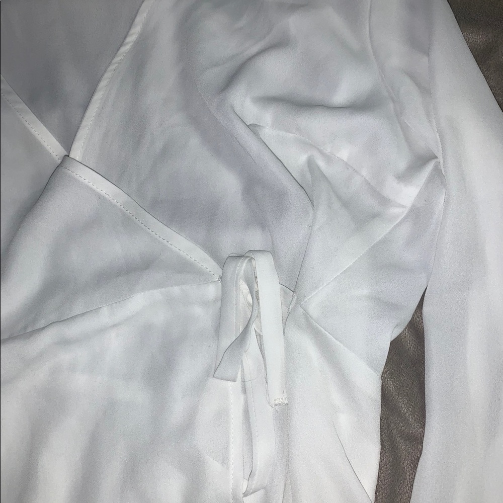 Charlotte Russe White Wrap Top